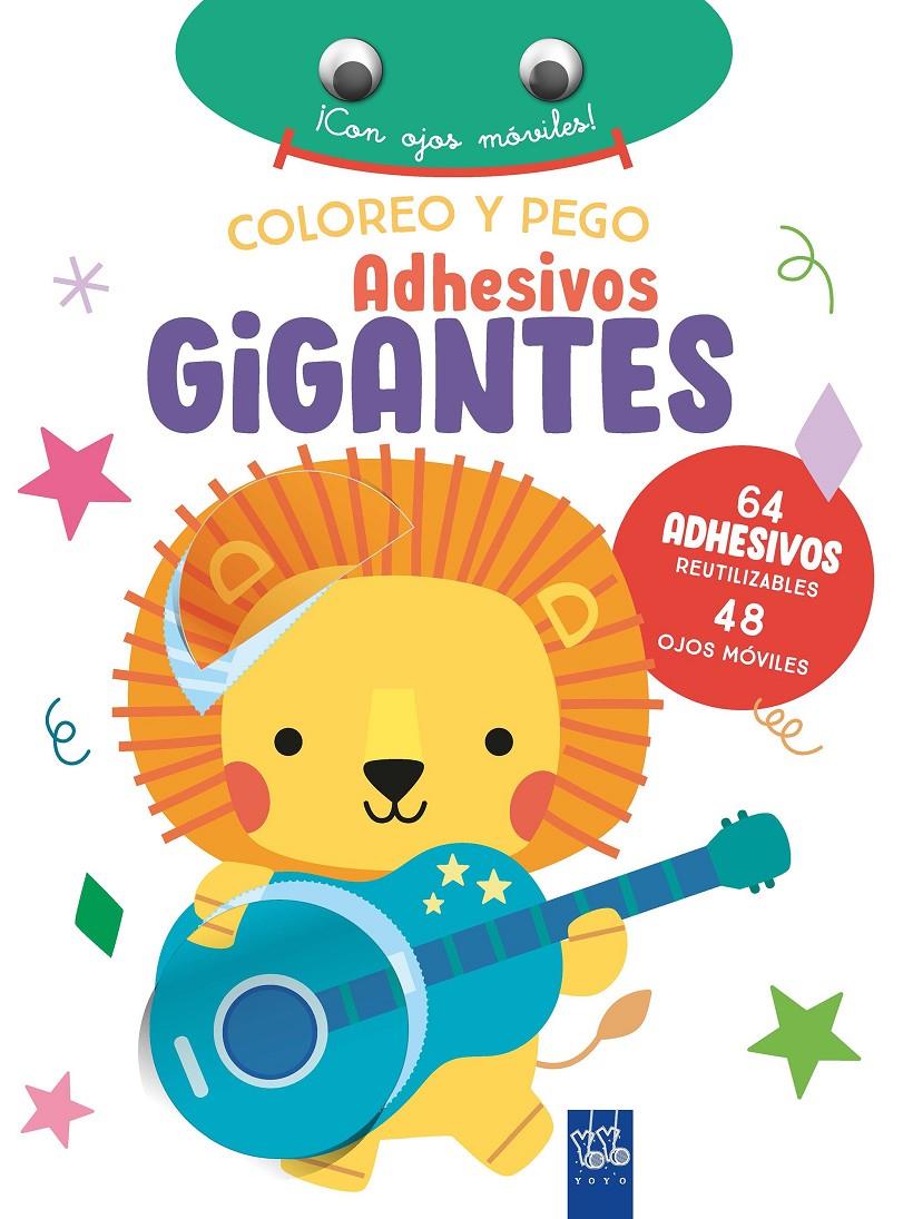 COLOREO Y PEGO ADHESIVOS GIGANTES: LEON [RUSTICA] | YOYO | Akira Comics  - libreria donde comprar comics, juegos y libros online