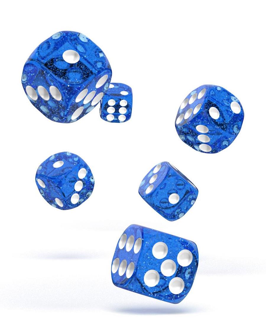 OAKIE DOAKIE DICE DADOS D6 16 MM SPECKLED - AZUL (12) [CAJA] | Akira Comics  - libreria donde comprar comics, juegos y libros online