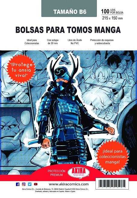 BOLSAS PARA MANGA TAMAÑO B6 (GRAN TANKOUBON) AKIRA COMICS [PAQUETE 100 UDS] | Akira Comics  - libreria donde comprar comics, juegos y libros online
