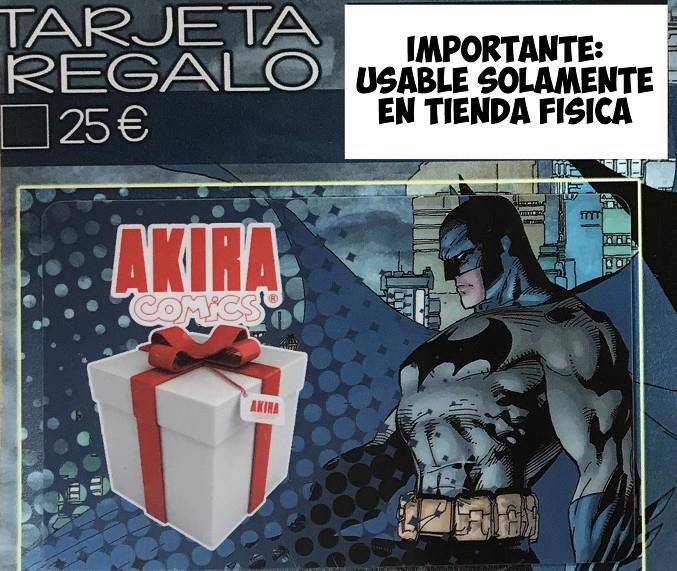 TARJETA REGALO AKIRA COMICS: 25 EUROS [BLISTER] | Akira Comics  - libreria donde comprar comics, juegos y libros online