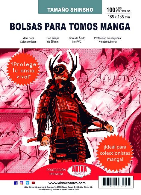 BOLSAS PARA MANGA SHINSHO (TANKOUBON) AKIRA COMICS [PAQUETE 100 UDS] | Akira Comics  - libreria donde comprar comics, juegos y libros online