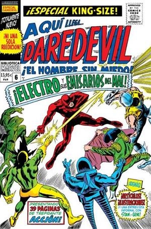 BIBLIOTECA MARVEL: DAREDEVIL Nº06 (1967 / 31-34 USA) [RUSTICA] | LEE, STAN  | Akira Comics  - libreria donde comprar comics, juegos y libros online