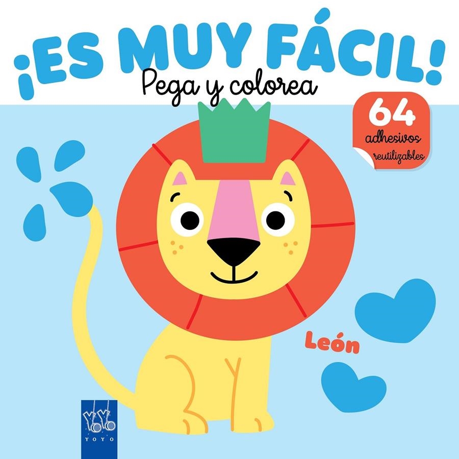 ES MUY FACIL! PEGA Y COLOREA: LEON [RUSTICA] | Akira Comics  - libreria donde comprar comics, juegos y libros online