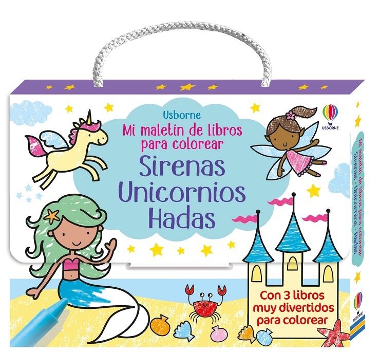 MI MALETIN DE LIBROS PARA COLOREAR: SIRENAS UNICORNIOS HADAS [CAJA] | NOLAN, KATE | Akira Comics  - libreria donde comprar comics, juegos y libros online