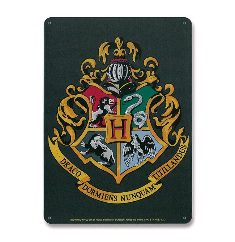HARRY POTTER: PLACA DE CHAPA HOGWARTS LOGO 15 X 21 CM | Akira Comics  - libreria donde comprar comics, juegos y libros online
