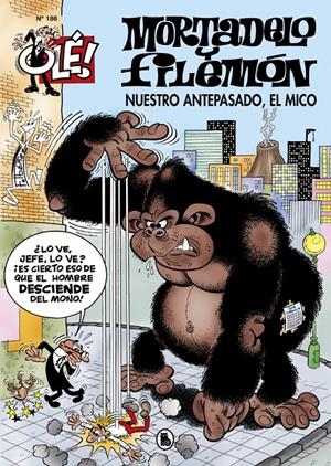 OLE! MORTADELO Y FILEMON Nº186: NUESTRO ANTEPASADO EL MICO [RUSTICA] | IBAÑEZ, FRANCISCO | Akira Comics  - libreria donde comprar comics, juegos y libros online
