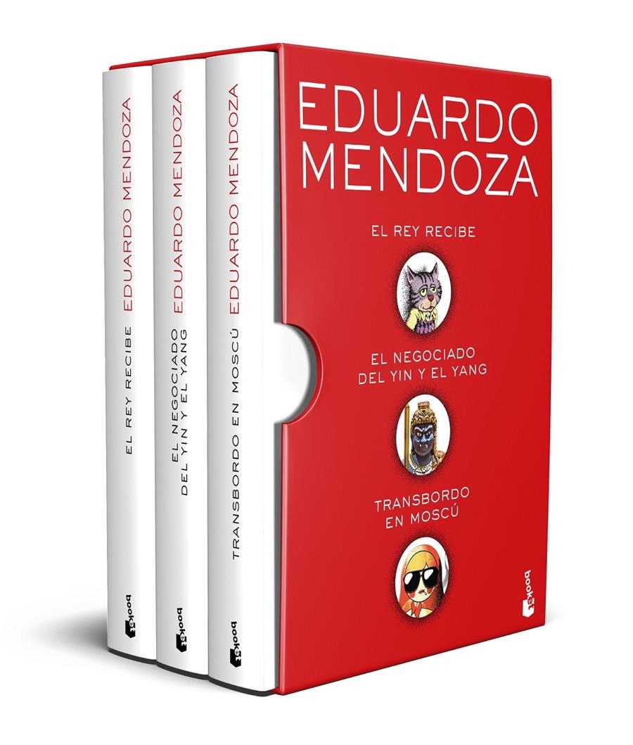 ESTUCHE EDUARDO MENDOZA: EL REY RECIBE/ EL NEGOCIADO DEL YANG/ TRANSBORDO EN MOSCU [BOLSILLO] | MENDOZA, EDUARDO | Akira Comics  - libreria donde comprar comics, juegos y libros online