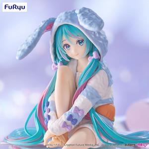 HATSUNE MIKU: ESTATUA HATSUNE MIKU RABBIT EAR HOOD PAJAMA BLUE COLOR (NOODLE STOPPER) 14 CM PVC [CAJA] | Akira Comics  - libreria donde comprar comics, juegos y libros online
