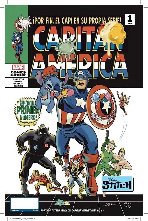 CAPITAN AMERICA Nº173 / Nº01 (PORTADA ALTERNATIVA DISNEY STITCH) [GRAPA] | ZDARSKY, CHIP/ SCHITI, VALERIO | Akira Comics  - libreria donde comprar comics, juegos y libros online