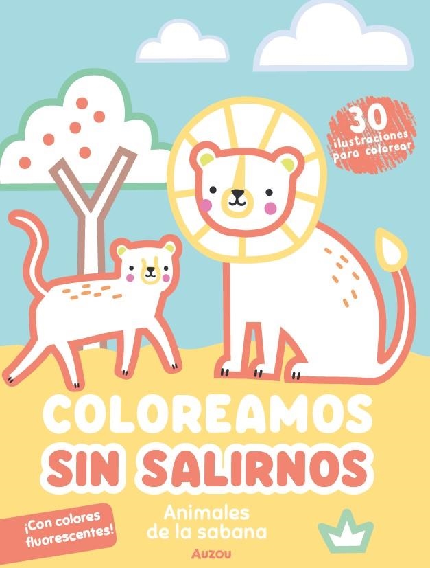 COLOREAMOS SIN SALIRNOS: ANIMALES DE LA SABANA [RUSTICA] | GHATAORA, NINA | Akira Comics  - libreria donde comprar comics, juegos y libros online
