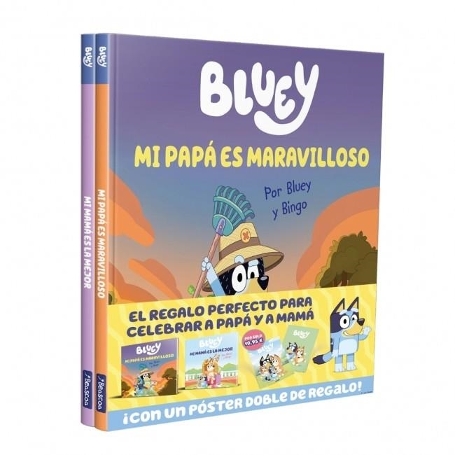 BLUEY: ¡PAPA Y MAMA SON GENIALES! (PACK CON DOS LIBROS Y POSTER DE REGALO) [CARTONE] | Akira Comics  - libreria donde comprar comics, juegos y libros online