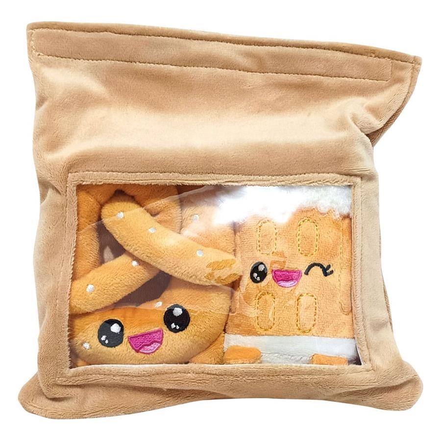 YUMMIS TOGETHER: PAKC DE 2 PELUCHES PRETZEL & BEER IN TAKE AWAY BAG 21 CM [BOLSA PELUCHE] | Akira Comics  - libreria donde comprar comics, juegos y libros online