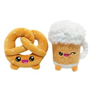 YUMMIS TOGETHER: PAKC DE 2 PELUCHES PRETZEL & BEER IN TAKE AWAY BAG 21 CM [BOLSA PELUCHE] | Akira Comics  - libreria donde comprar comics, juegos y libros online