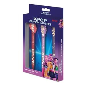 KPOP DEMON HUNTERS: PACK DE 3 BOLIGRAFOS DE GEL ERASABLE | Akira Comics  - libreria donde comprar comics, juegos y libros online