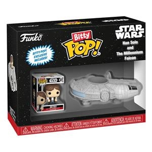 BITTY POP! RIDES STAR WARS: FIGURA HAN SOLO WITH MILLENIUM FALCON 2,5 CM [CAJA] | Akira Comics  - libreria donde comprar comics, juegos y libros online