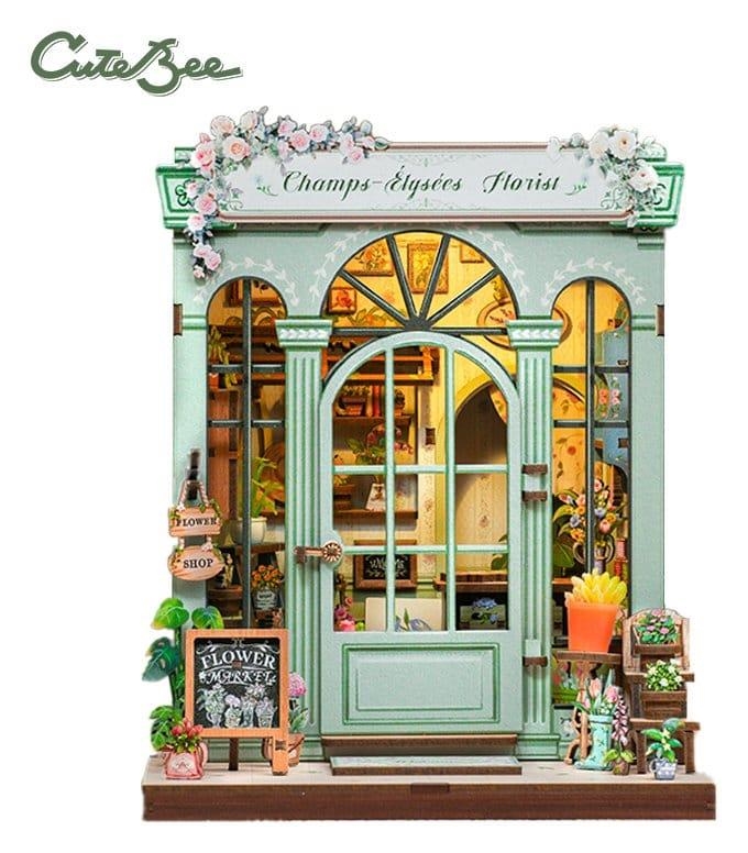 CUTEBEE MAQUETA MODEL KIT MINIATURE: HOUSE CHAMPS-ELYSEES FLORIST (BOOK-NOOK PARA CONSTRUIR) 18 X 16 CM [CAJA] | Akira Comics  - libreria donde comprar comics, juegos y libros online