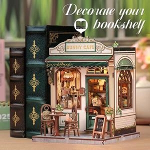 CUTEBE MAQUETA MODEL KIT MINIATURE: HOUSE SUNNY CAFE (BOOK-NOOK PARA CONSTRUIR) 20 X 16 CM [CAJA] | Akira Comics  - libreria donde comprar comics, juegos y libros online