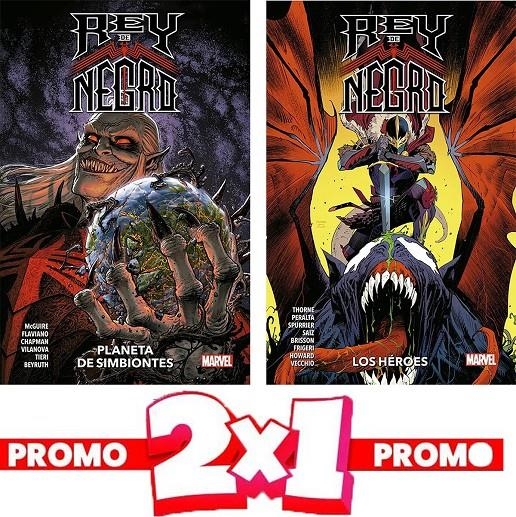 REY DE NEGRO: LOS HEROES + REY DE NEGRO: PLANETA DE SIMBIONTES [RUSTICA] | Akira Comics  - libreria donde comprar comics, juegos y libros online