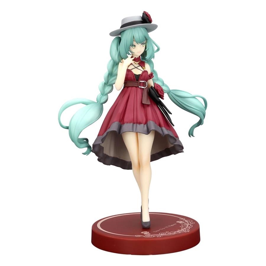 HATSUNE MIKU: ESTATUA HATSUNE MIKU OUTING DRESS RED TRIO-TRY-IT (VER. COLOR) 19 CM PVC [CAJA] | Akira Comics  - libreria donde comprar comics, juegos y libros online