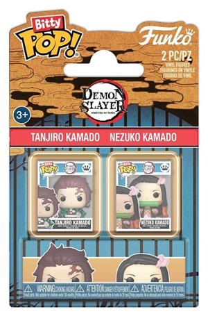 DEMON SLAYER: KIMETSU NO YAIBA (BITTY POP!): FIIGURAS TANJIRO & NEZUKO 2 CM [BLISTER] | Akira Comics  - libreria donde comprar comics, juegos y libros online