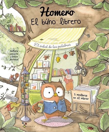 HOMERO: EL BUHO LIBRERO [CARTONE] | LESCAILLE, NATHALIE / MICHAUD, EMILIE | Akira Comics  - libreria donde comprar comics, juegos y libros online