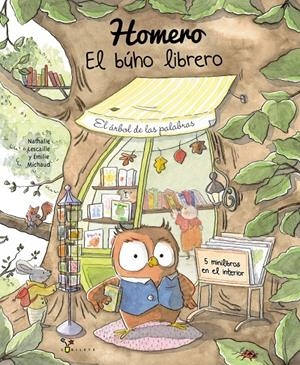 HOMERO: EL BUHO LIBRERO [CARTONE] | LESCAILLE, NATHALIE / MICHAUD, EMILIE | Akira Comics  - libreria donde comprar comics, juegos y libros online