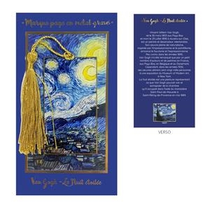 VAN GOGH: MARCAPAGINAS DE METAL NOCHE ESTRELLADA CON TARJETA IMPRESA | Akira Comics  - libreria donde comprar comics, juegos y libros online