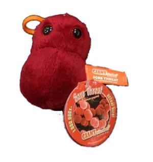 DOLOR DE GARGANTA (STREPTOCOCCUS PYOGENES) GIANTMICROBES LLAVERO (PELUCHE 5-8 CMS) | Akira Comics  - libreria donde comprar comics, juegos y libros online