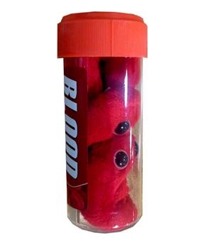 TUBO DE SANGRE DE 3 GLOBULOS ROJOS (ERITROCITO) GIANTMICROBES BLOOD TUBE (PELUCHE 5-8 CMS) | Akira Comics  - libreria donde comprar comics, juegos y libros online