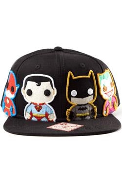 GORRA DE BEISBOL DC: FLASH, SUPERMAN, BATMAN Y JOKER VERSION POP! (COLOR NEGRO) | Akira Comics  - libreria donde comprar comics, juegos y libros online