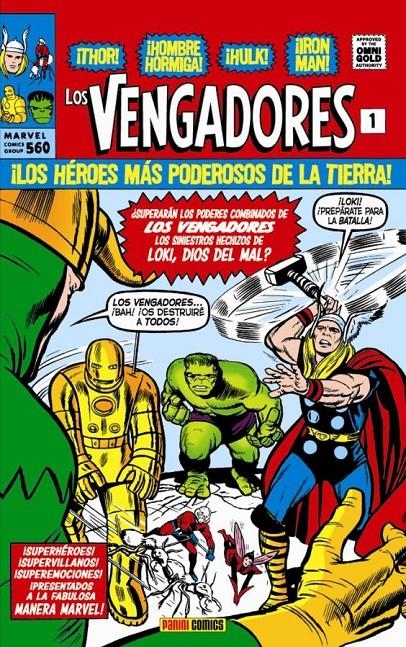 MARVEL GOLD VENGADORES VOL.1: LA LLEGADA DE LOS VENGADORES (1-22 USA) [CARTONE] | LEE, STAN / KIRBY, JACK | Akira Comics  - libreria donde comprar comics, juegos y libros online