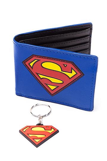 CARTERA: ESTILO BILLETERA SUPERMAN CLASSIC CON LLAVERO (COLOR AZUL) [CAJA] | Akira Comics  - libreria donde comprar comics, juegos y libros online