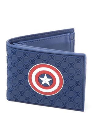 CARTERA: ESTILO BILLETERA ESCUDO CAPITAN AMERICA (COLOR AZUL) | Akira Comics  - libreria donde comprar comics, juegos y libros online
