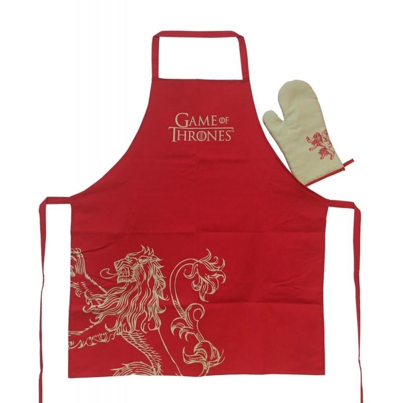 JUEGO DE TRONOS: DELANTAL DE COCINA (Y MANOPLA) LANNISTER DE JUEGO DE TRONOS (ADULTO) | Akira Comics  - libreria donde comprar comics, juegos y libros online