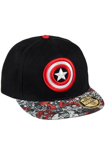 GORRA DE BEISBOL MARVEL: ESCUDO DEL CAPITAN AMERICA (COLOR NEGRO) | Akira Comics  - libreria donde comprar comics, juegos y libros online