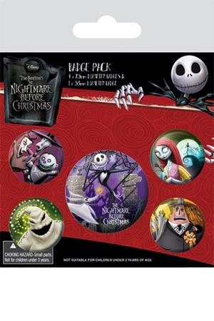 PESADILLA ANTES DE NAVIDAD: PACK 5 CHAPAS CHARACTERS | Akira Comics  - libreria donde comprar comics, juegos y libros online