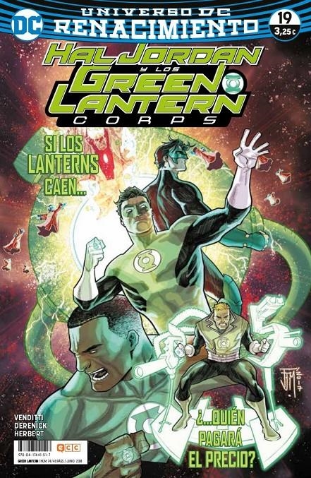 HAL JORDAN Y LOS GREEN LANTERN CORPS Nº19 / 74 (UNIVERSO DC RENACIMIENTO) | VENDITTI, ROBERT | Akira Comics  - libreria donde comprar comics, juegos y libros online