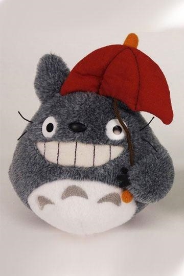 MI VECINO TOTORO: PELUCHE TOTORO GRIS CON PARAGUAS ROJO (15 CM) | Akira Comics  - libreria donde comprar comics, juegos y libros online