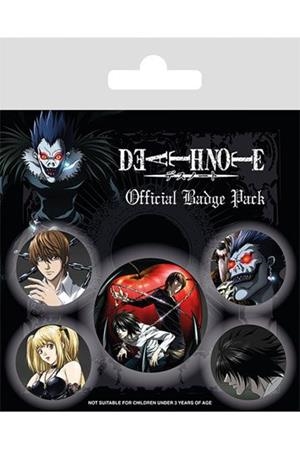 DEATH NOTE: 5 CHAPAS CHARACTERS (PACK) | Akira Comics  - libreria donde comprar comics, juegos y libros online