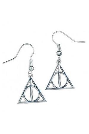 HARRY POTTER: PENDIENTES DEATHLY HALLOWS (BAÑADO EN PLATA) | Akira Comics  - libreria donde comprar comics, juegos y libros online