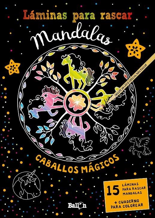 LAMINAS PARA RASCAR MANDALAS: CABALLOS MAGICOS [RUSTICA] | BALLON | Akira Comics  - libreria donde comprar comics, juegos y libros online