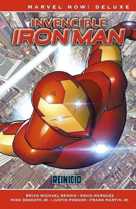 MARVEL NOW! DELUXE: INVENCIBLE IRON MAN Nº01 REINICIO [CARTONE] | BENDIS, BRIAN M. / MARQUEZ, DAVID | Akira Comics  - libreria donde comprar comics, juegos y libros online