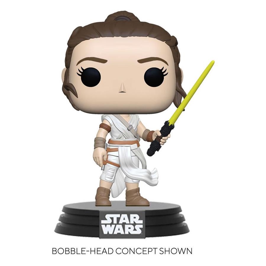 POP! MOVIES STAR WARS EPISODE IX Nº432: FIGURA REY CON SABLE LASER AMARILLO [CAJA] | Akira Comics  - libreria donde comprar comics, juegos y libros online