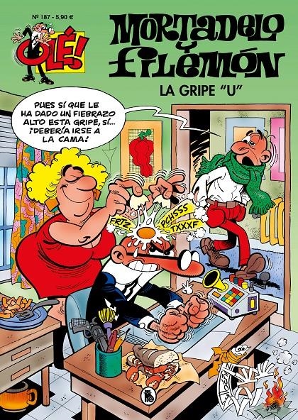 OLE! MORTADELO Y FILEMON Nº187: LA GRIPE "U" [RUSTICA] | IBAÑEZ, FRANCISCO | Akira Comics  - libreria donde comprar comics, juegos y libros online