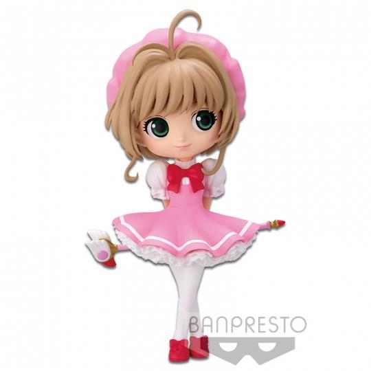 Q POSKET CARDCAPTOR SAKURA CLOW CARD: SAKURA KINOMOTO (VER. B ROSA CLARO) 14 CM [CAJA] | BANPRESTO | Akira Comics  - libreria donde comprar comics, juegos y libros online