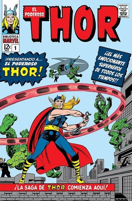 BIBLIOTECA MARVEL: EL PODEROSO THOR Nº01 (1962-1963 / 83-92 USA) [RUSTICA] | LEE, STAN /  KIRBY, JACK | Akira Comics  - libreria donde comprar comics, juegos y libros online