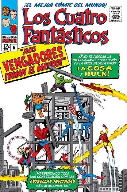 BIBLIOTECA MARVEL: LOS 4 FANTASTICOS Nº05 (1963-1964 / 21-26 USA) [RUSTICA] | LEE / KIRBY | Akira Comics  - libreria donde comprar comics, juegos y libros online