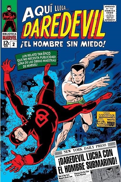 BIBLIOTECA MARVEL: DAREDEVIL Nº02 (1965-1966 / 7-12 USA) [RUSTICA] | LEE, STAN / KIRBY, JACK | Akira Comics  - libreria donde comprar comics, juegos y libros online