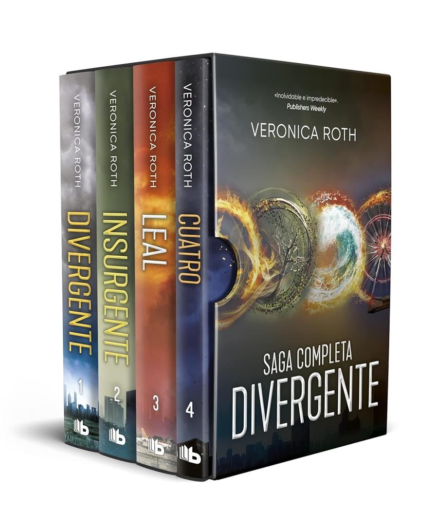 DIVERGENTE SAGA (ESTUCHE QUE CONTIENE: DIVERGENTE | INSURGENTE | LEAL | CUATRO) [RUSTICA] | ROTH, VERONICA | Akira Comics  - libreria donde comprar comics, juegos y libros online