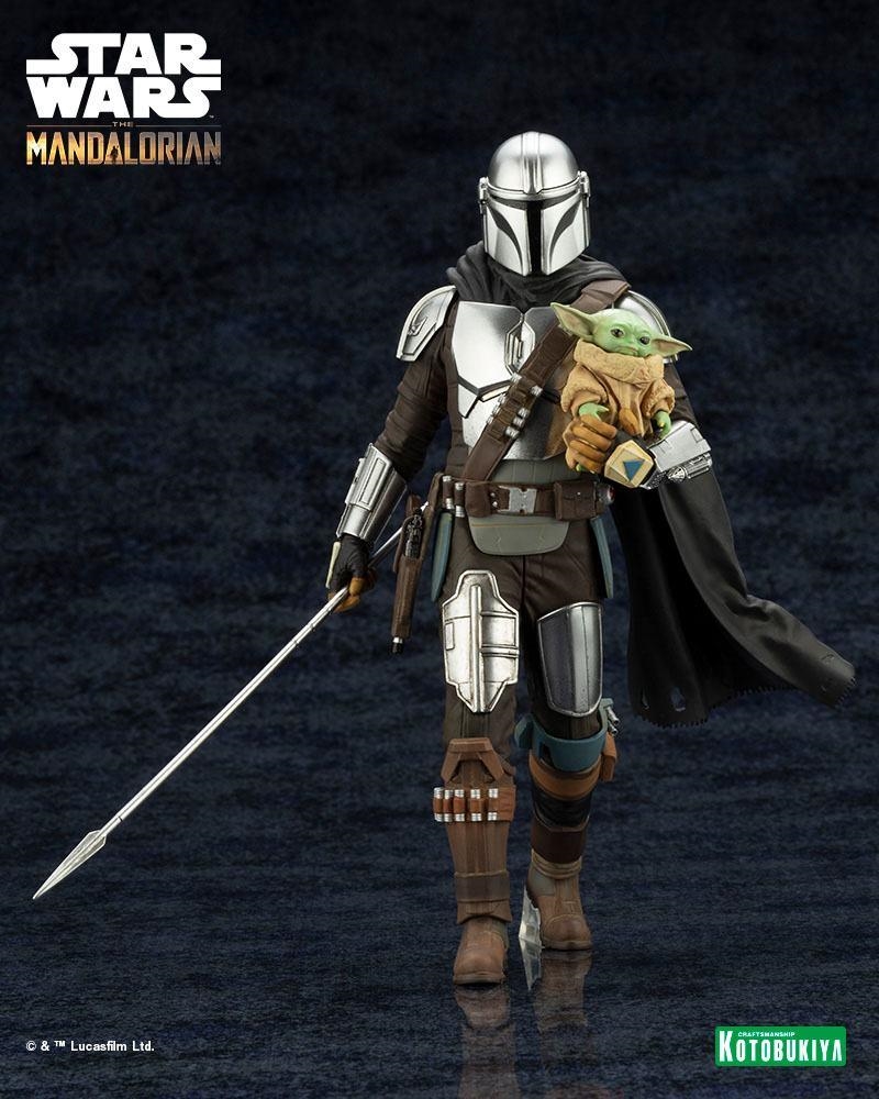 STAR WARS THE MANDALORIAN: ESTATUA MANDALORIAN & GROGU WITH BESKAR STAFF ARTFX 1/10 18 CM [CAJA] | Akira Comics  - libreria donde comprar comics, juegos y libros online